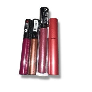 Sephora Lip Gloss 4PC Set - SEALED RED PINK CORAL Great STOCKING 🤶STUFFERS